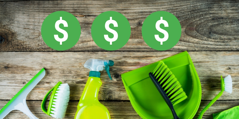Cleaning tools used for a Financial Spring Cleaning